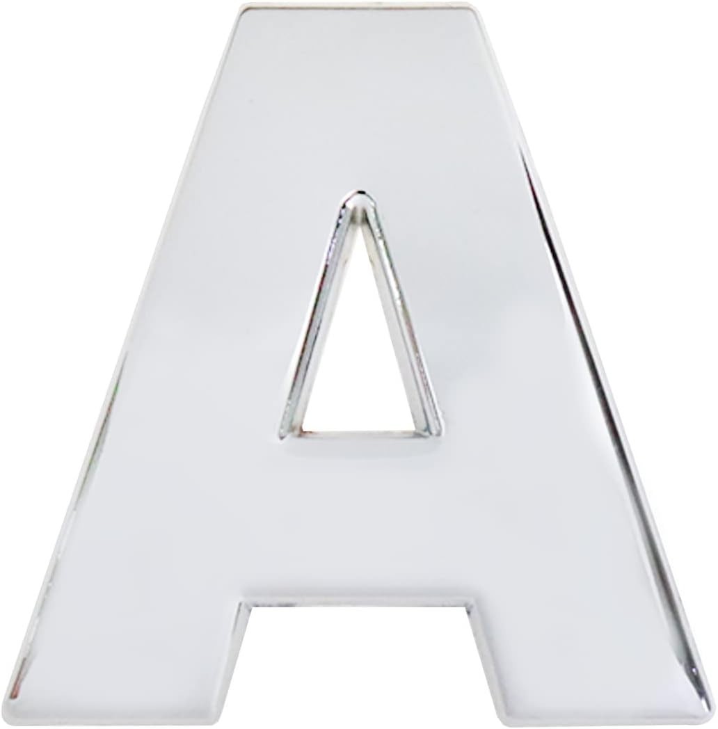 Stylish Zinc Alloy Car Emblem Letter A – Easy Installation Chrome Badge