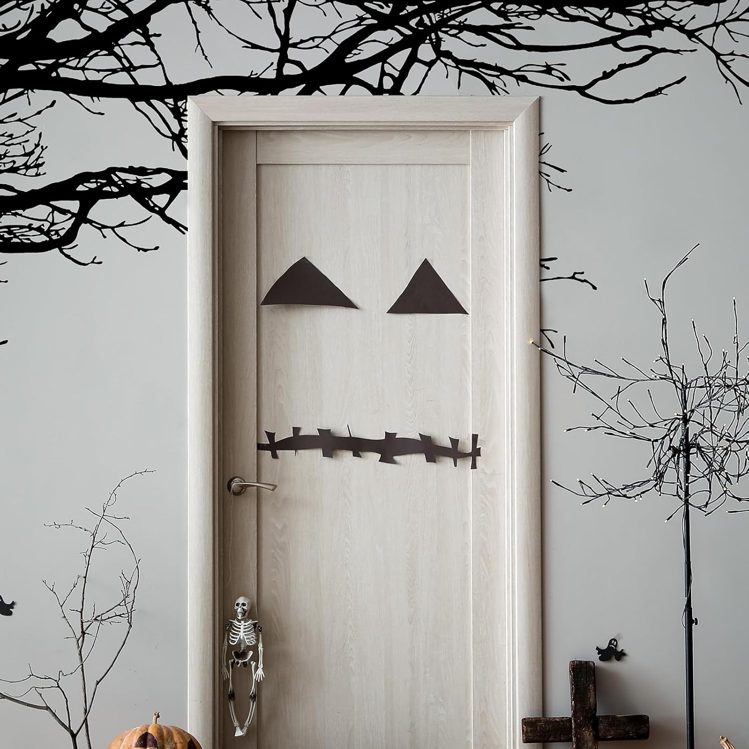 Boho Tree Wall Decals, Peel and Stick Waterproof Branch Design