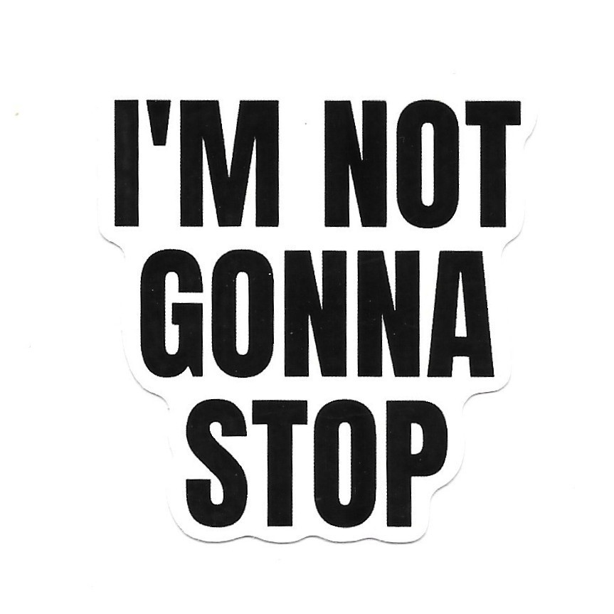 I’m Not Gonna Stop Vinyl Sticker Inspirational Quote Motivational Laptop Decal
