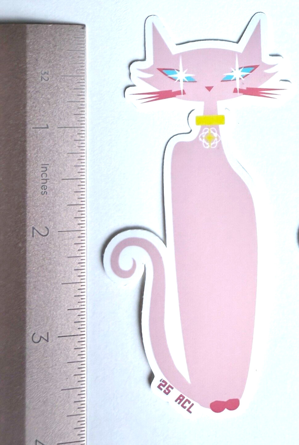 Set 4 Atomic Mid Century Vinyl stickers – Cats in Black, Siamese, Pink & White