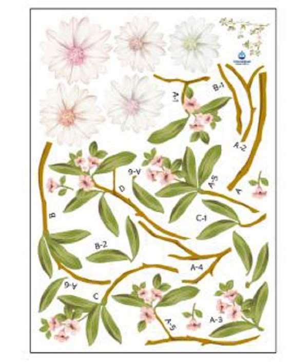 Wall Deco Sticker FLOWER TREE 07-KR0019 – M