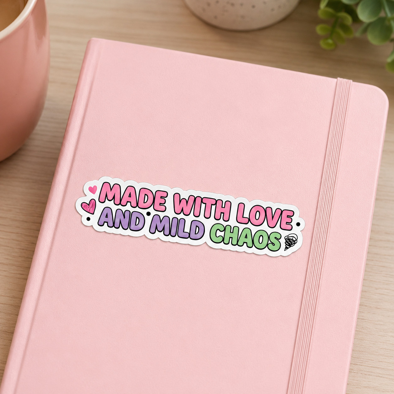 Small Business Sticker Made With Love And Mild Chaos Handmade Maker Vinyl Decal