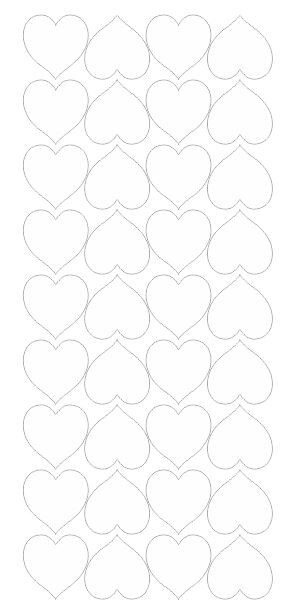 White Heart Hearts Stickers Sticker 1″ DC20-010