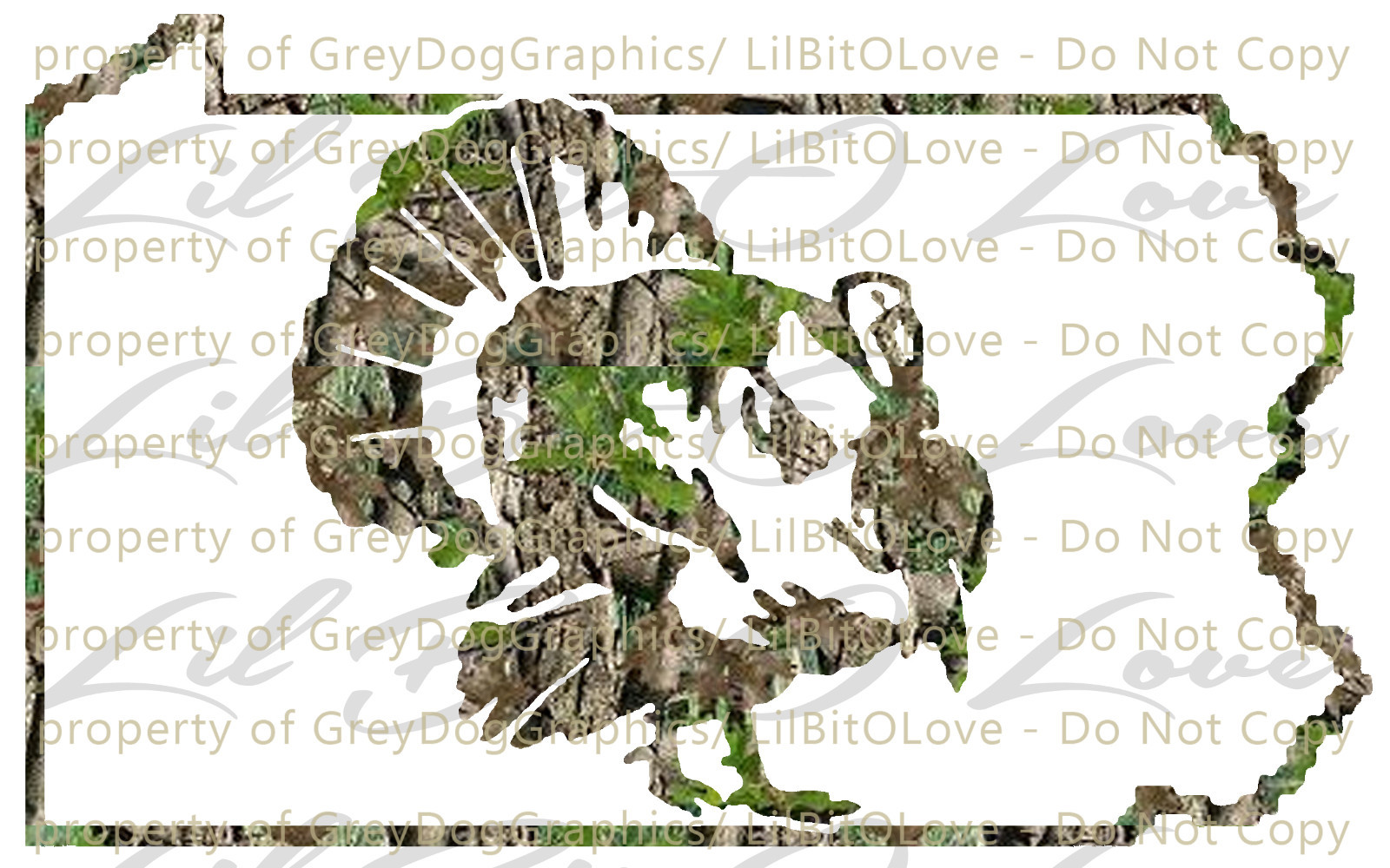 Camo Turkey Pennsylvania State Outline Hunter Vinyl Decal Hunting Gobbler Jake