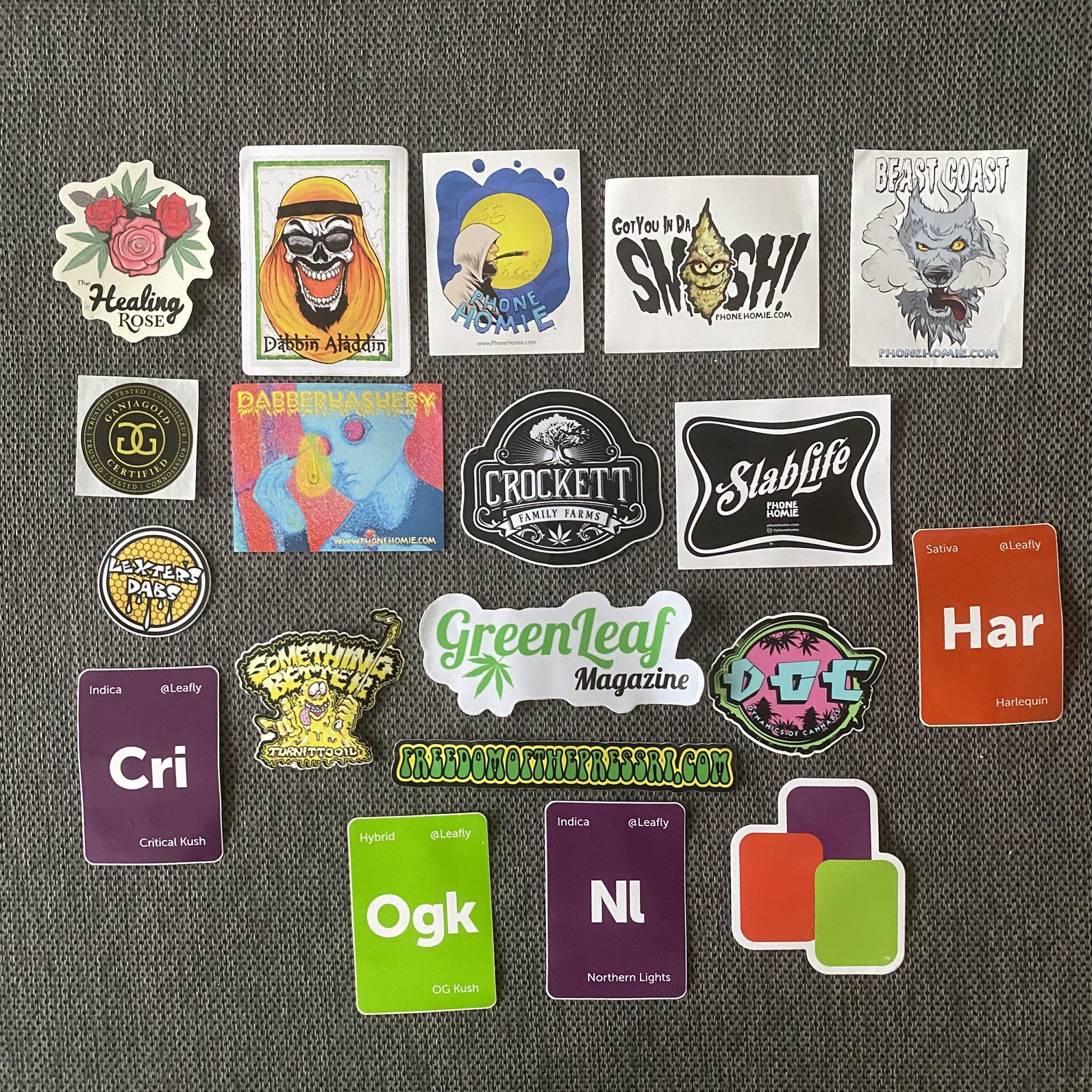 (19) 420 Weed Stickers Marijuana Ganja Themed Bottle Laptop Decal – leafly dab
