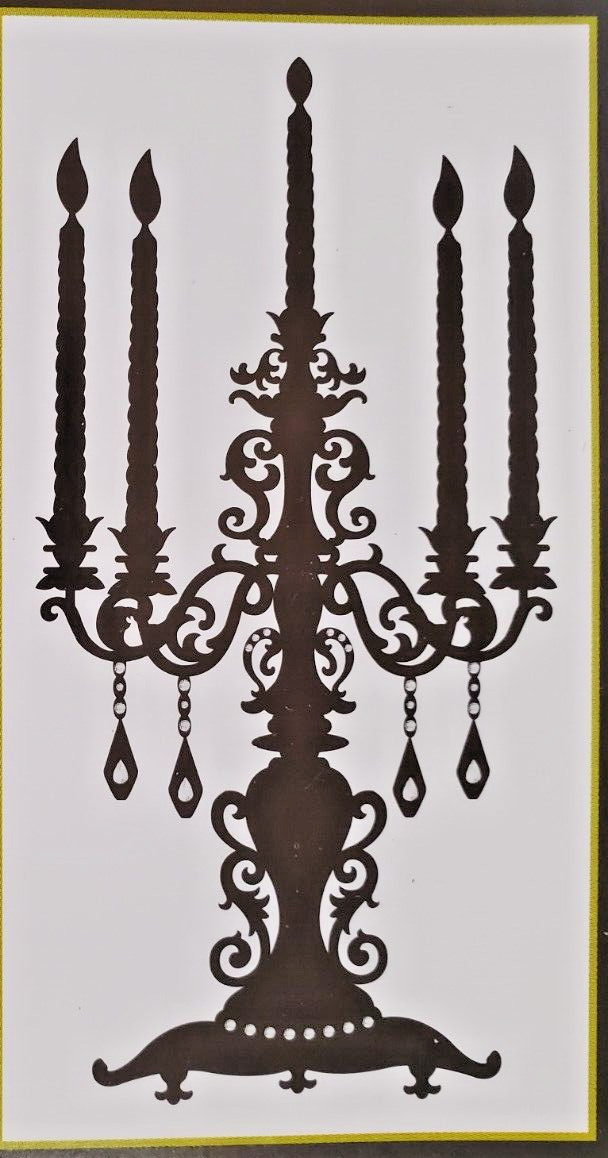 ‘Once Apon A Candelabra’ Wall Peel & Stick 23.62″ X 12.6″Decorative Rhinestones