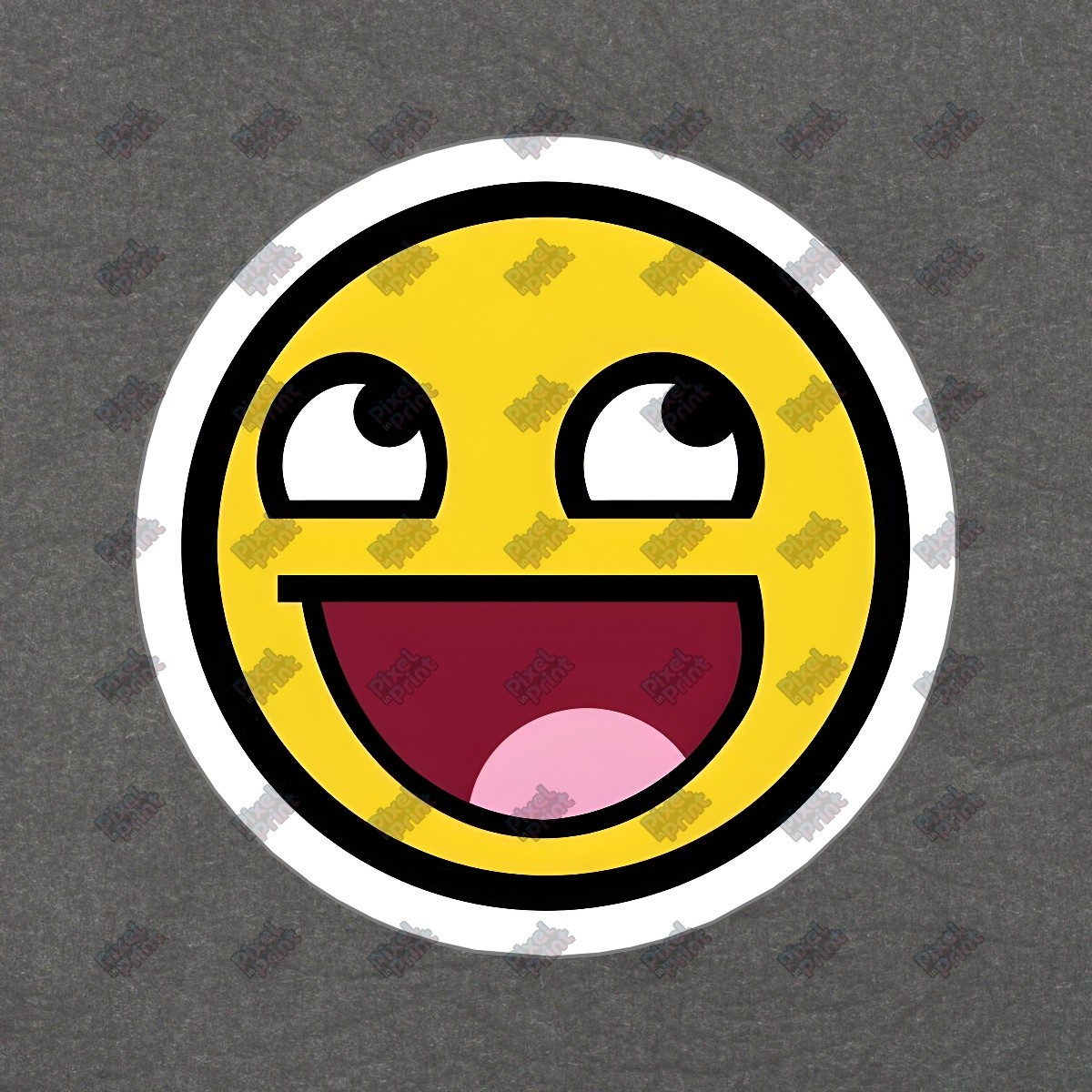 Happy Face Emoji Vinyl Sticker Fun Decal for Laptops, Water Bottles, #964112