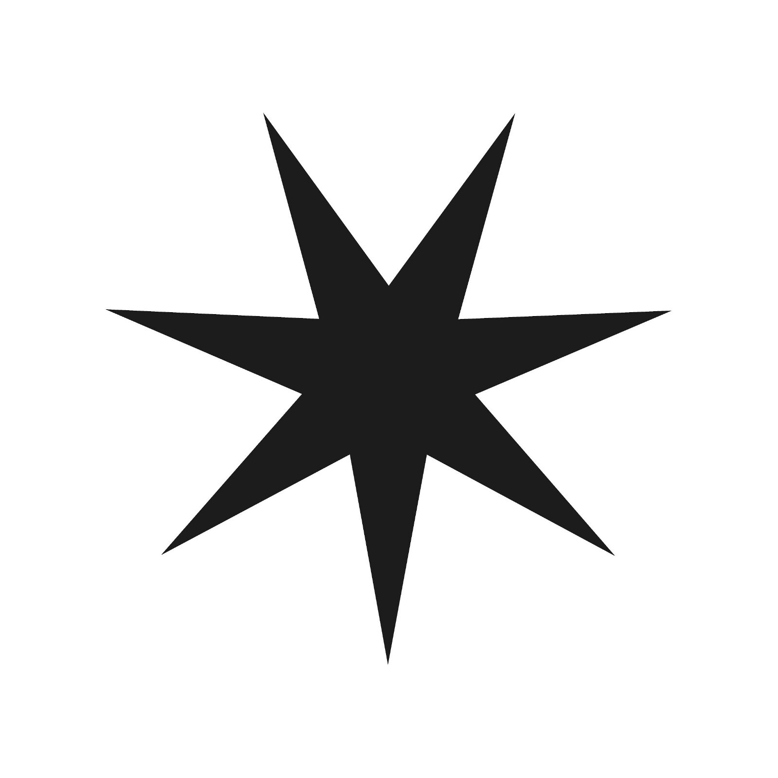 7 Point star Vinyl Decal Pointy star shape symbol Sticker