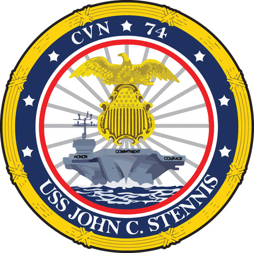 CVN-74 USS John C. Stennis Badge Sticker Decal