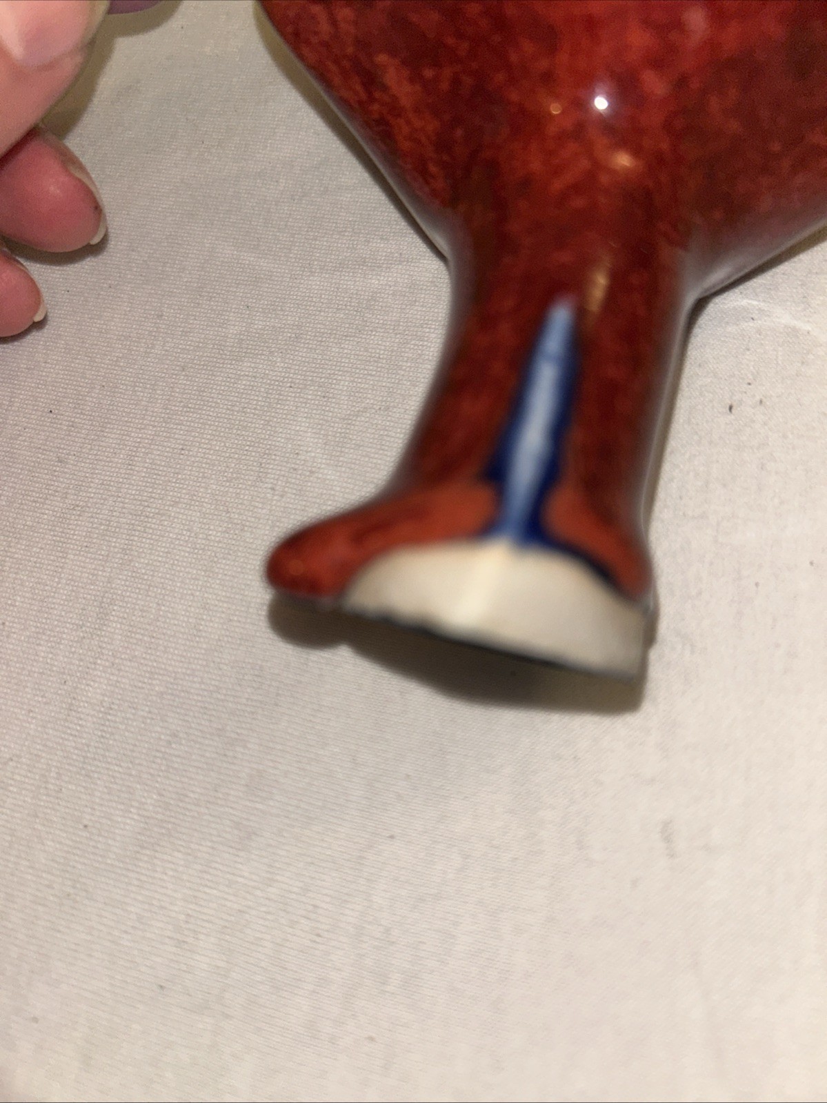 4” Vtg 70s Ceramic Red Lips Open Mouth Sculpture Funky Independent Art Pop Decor