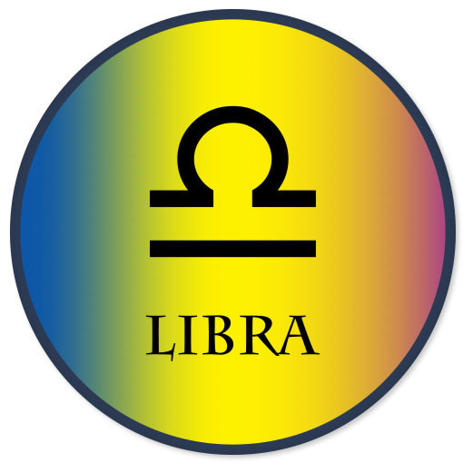 Libra Zodiac Sign car bumper sticker 4″ x 4″