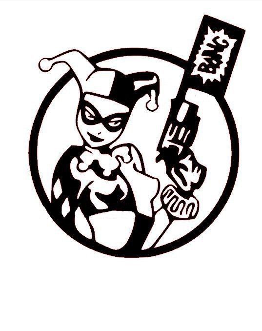 Vinyl Decal Truck Car Sticker Laptop Window – DC Comics Batman Harley Quinn Bang