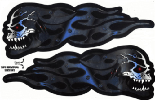 Skull Flames – 3″ X 5″ – Sticker
