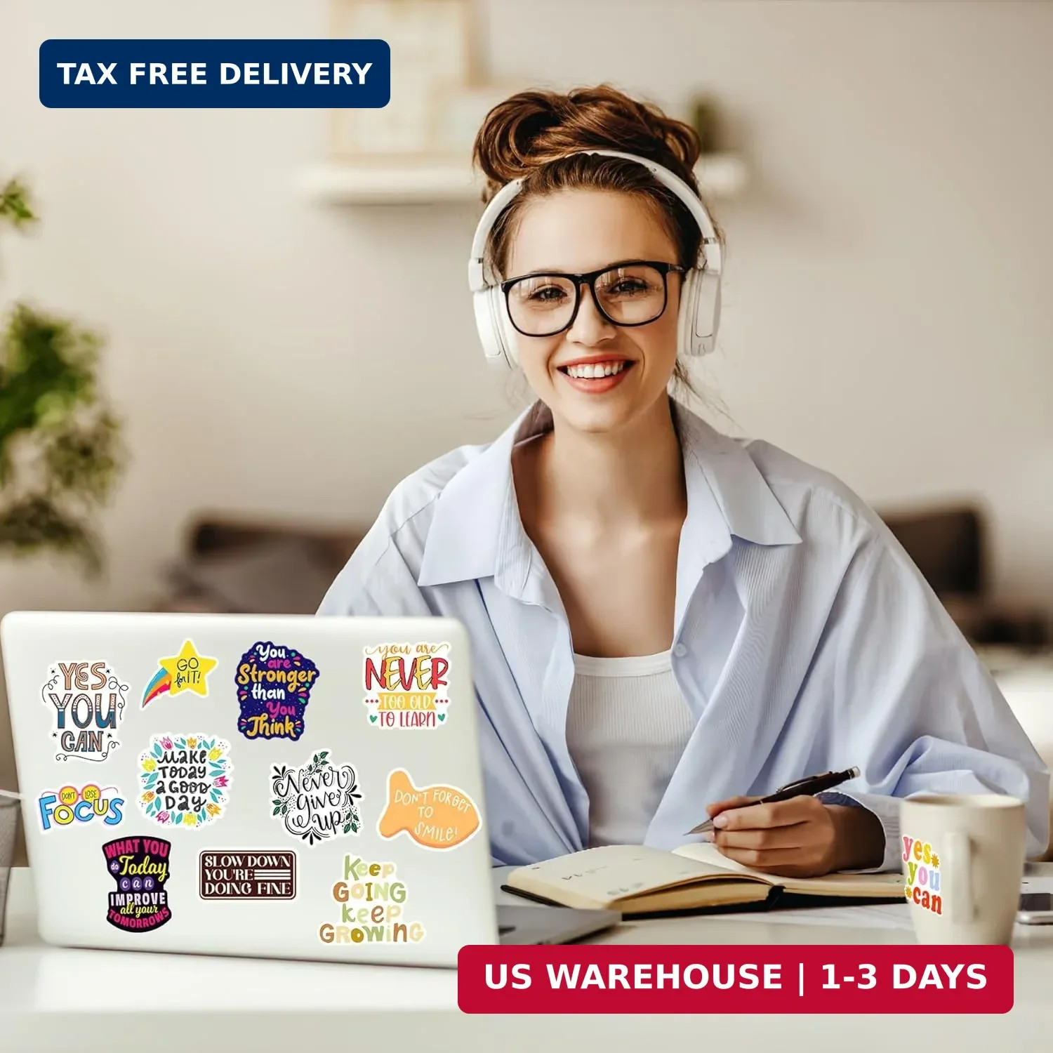 Inspirational Stickers for Adults Teens Kids, 100PCS Waterproof Motivational Wor