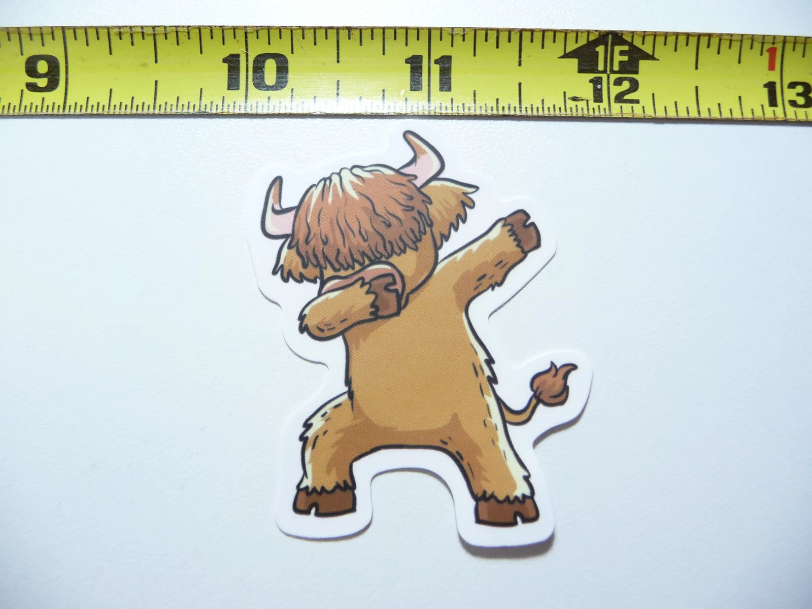 HIGHLAND COW CATTLE CALF DABBING SMALL STICKER DECAL FARM RANCH LIVESTOCK