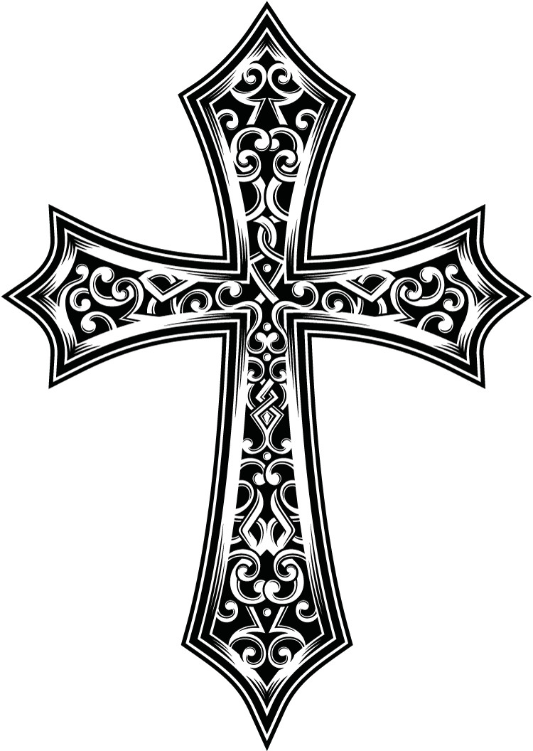 Gothic Cross Dark Car Bumper Sticker Decal