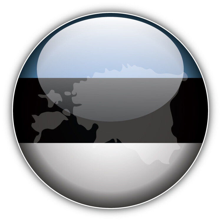 Estonia Map Flag Glossy Label Car Bumper Sticker Decal