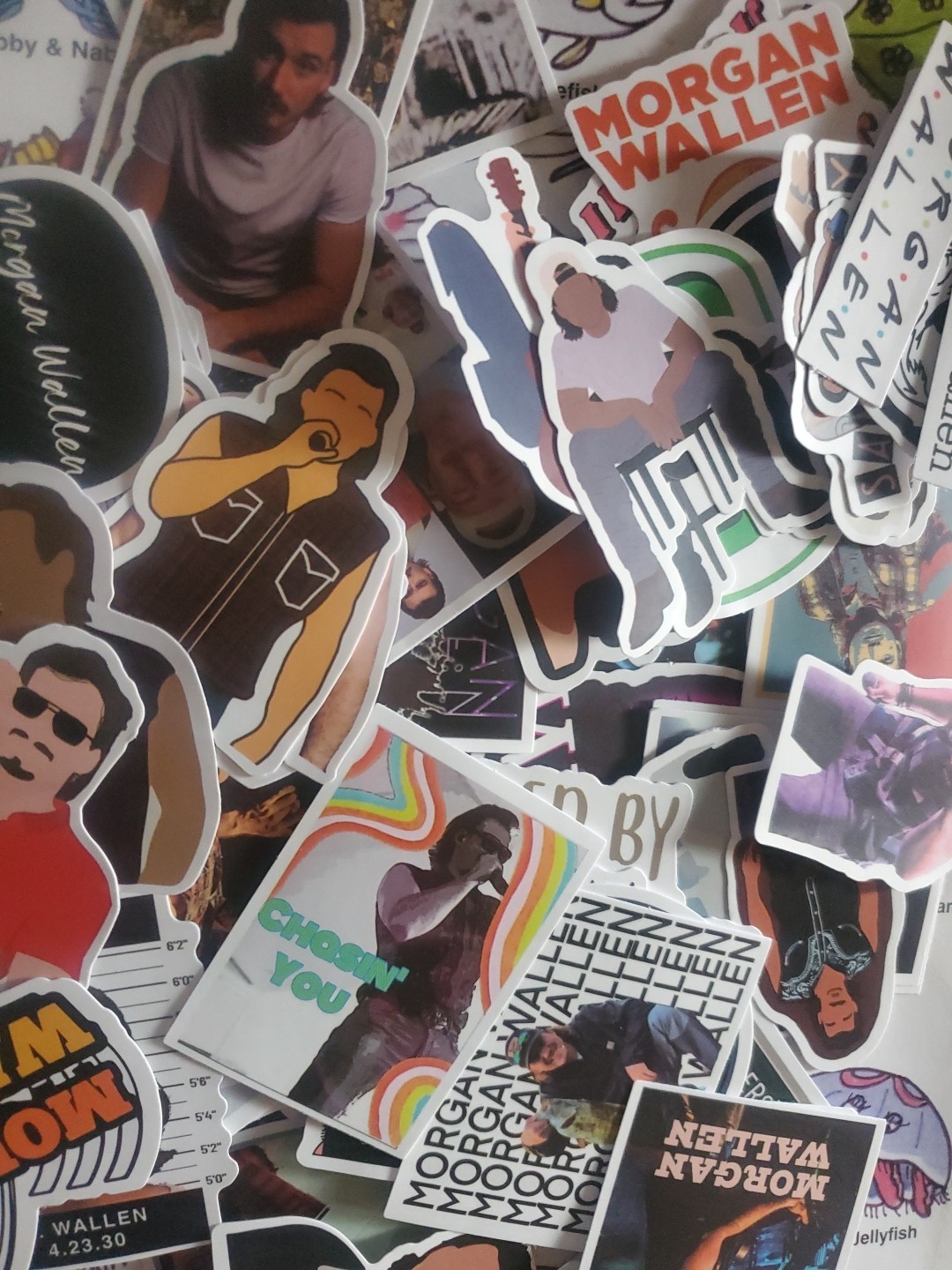 MORGAN WALLEN 25 pc Notebook Laptop Skateboard Decal Sticker Pack Country Music