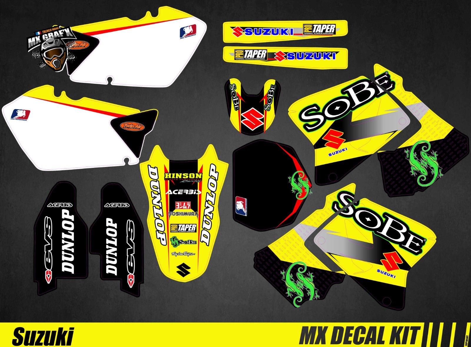 Motorcycle Decal Kit For Suzuki RM 125 / 250 – Sobe
