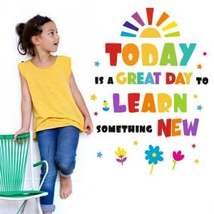 Inspirational Wall Decals for , Educational Quote Wall Stickers Boy Girl, Cla…