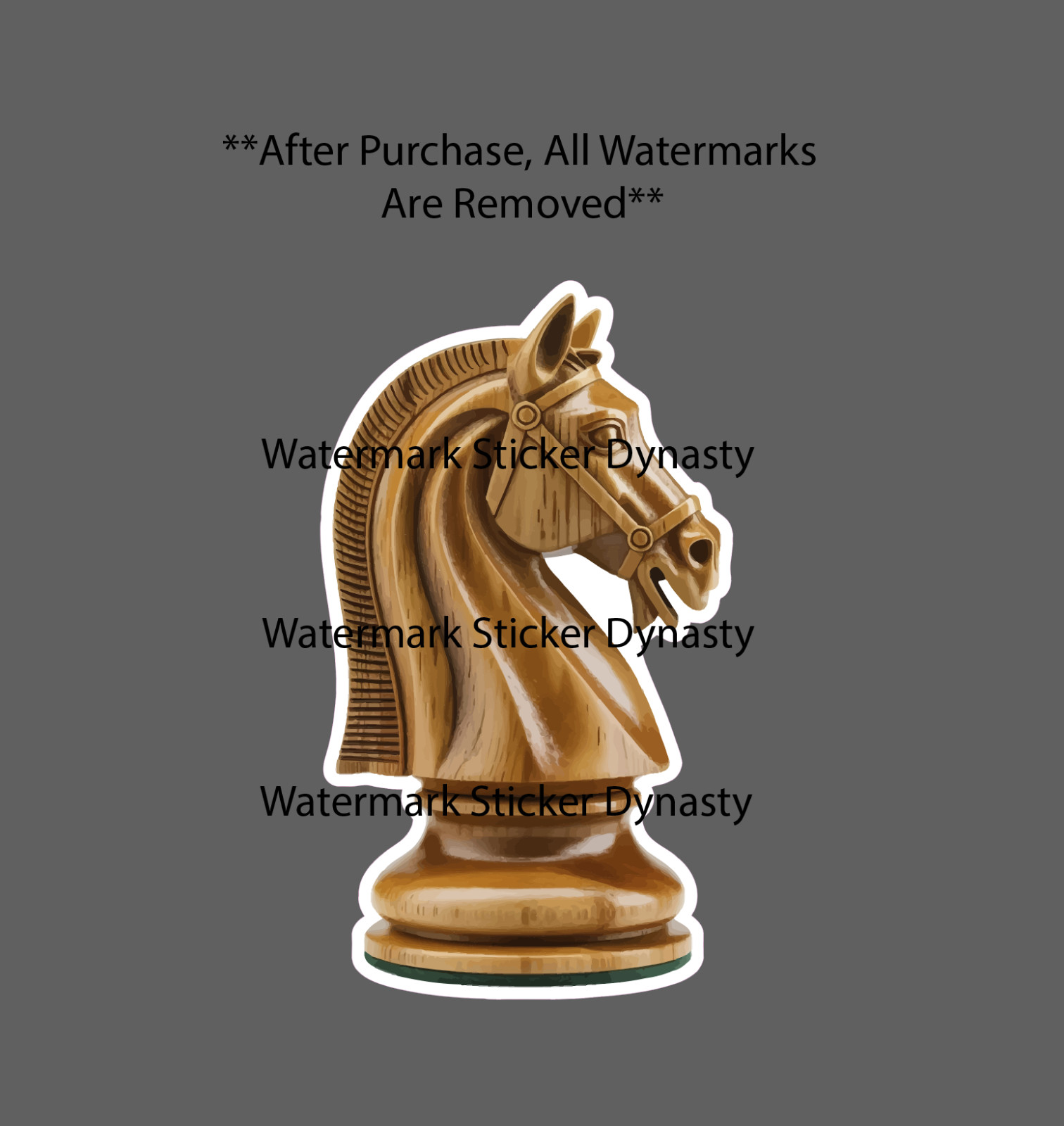 Knight Chess Piece Sticker Waterproof Decal Game Strategy Horse Gift NEW