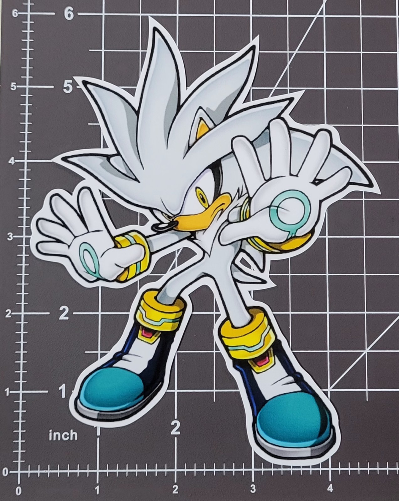 Sonic the Hedgehog Silver the Hedgehog V1 Sticker 6″