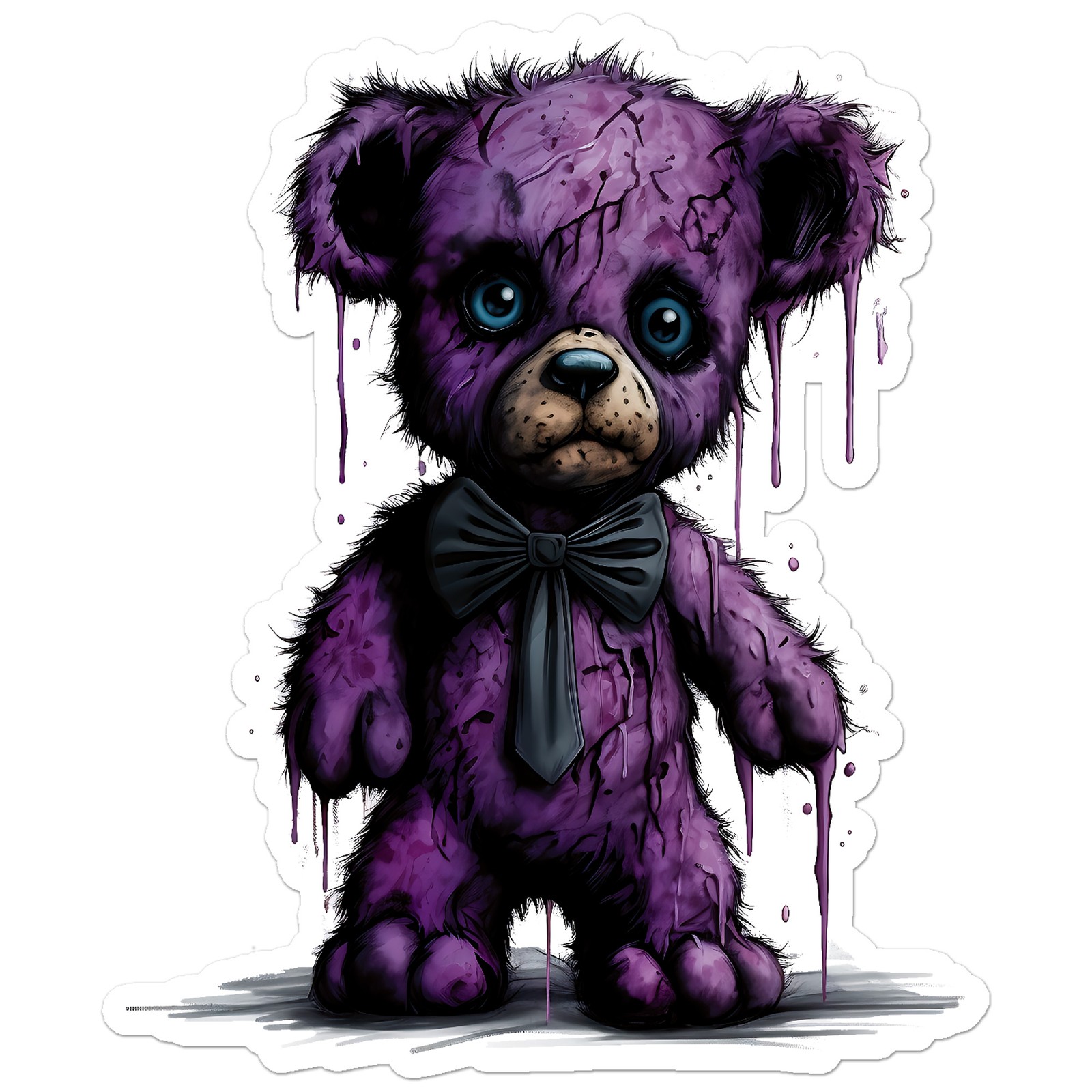 Purple Teddy Bear – Vinyl Decal Sticker – Car Window Laptop – ebn11538