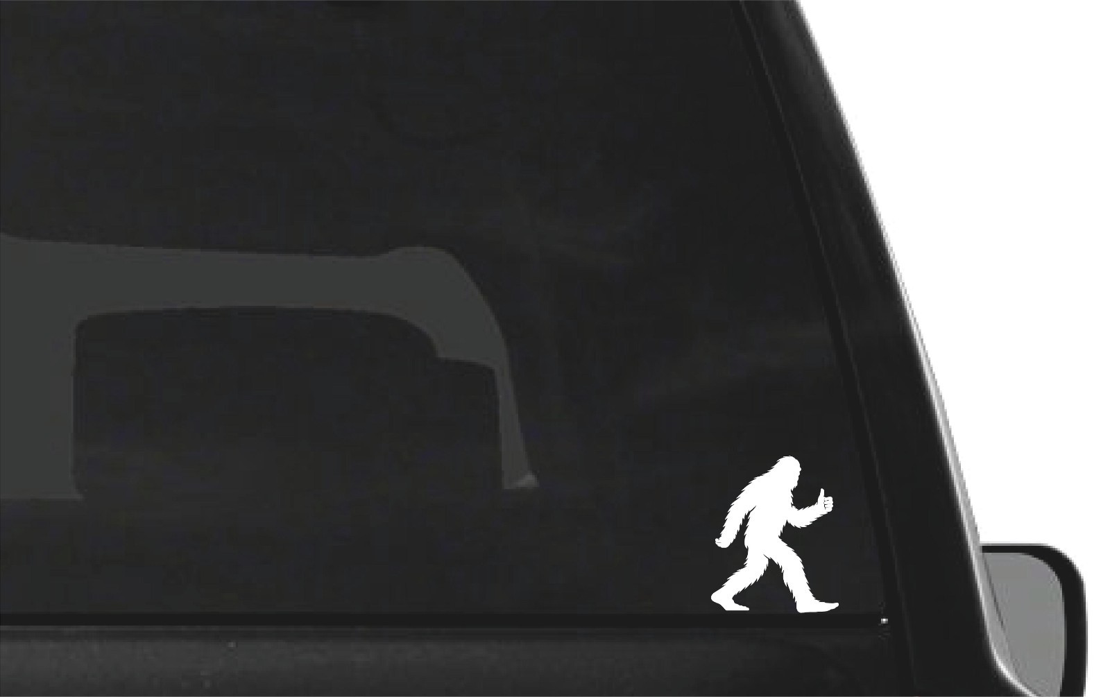 Bigfoot thumb up big foot Vinyl Decal Window thumbs up Sasquatch Sticker