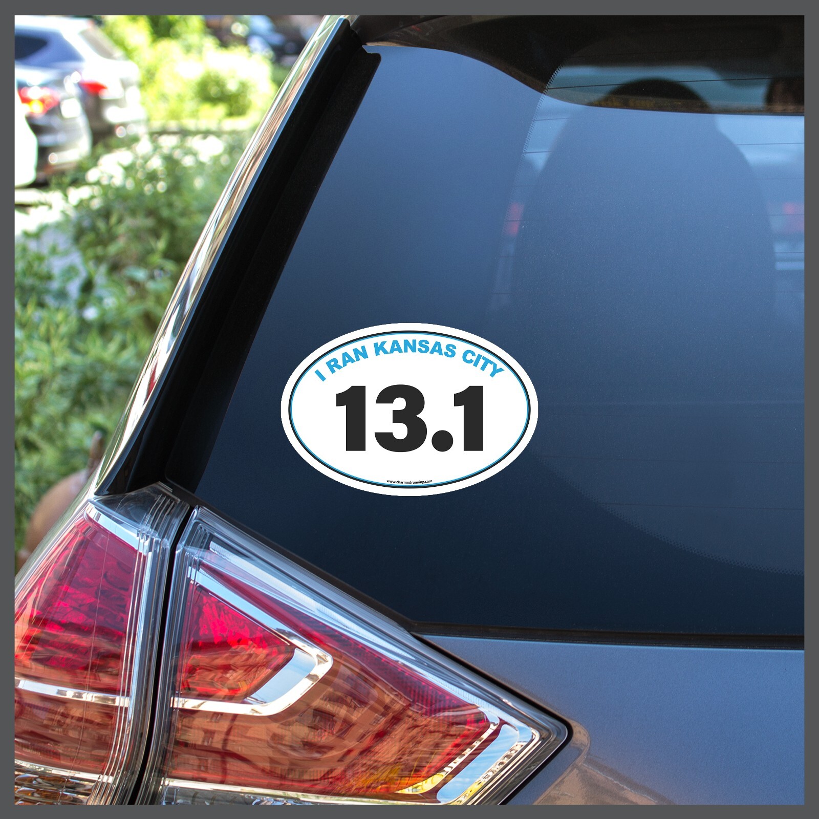 I Ran Kansas City Half Marathon 13.1 CUSTOM YEAR Removable Decal or Car Magnet