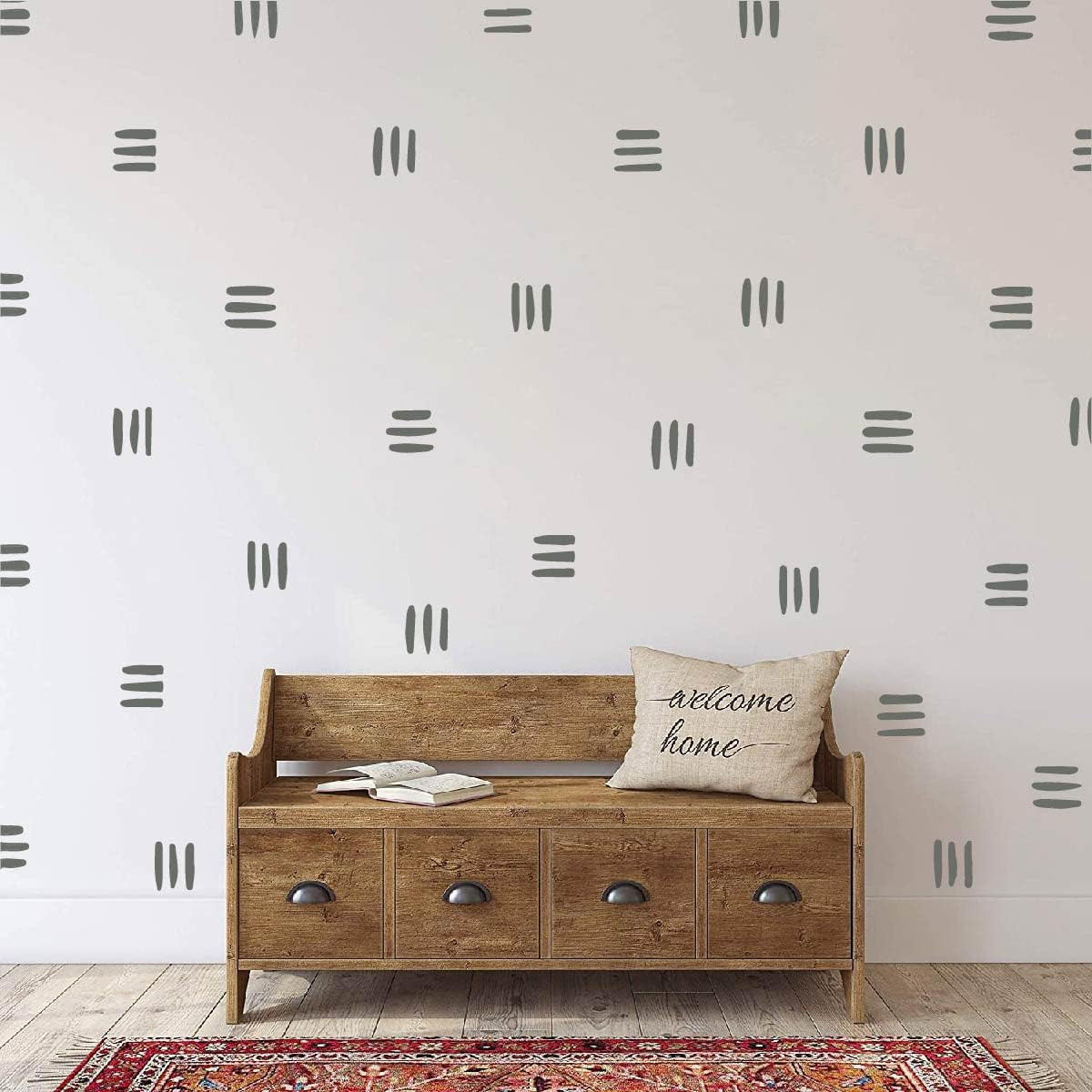 120Pcs Modern Line Wall Stickers Boho Nursery Kids Living Room Scandinavian Home