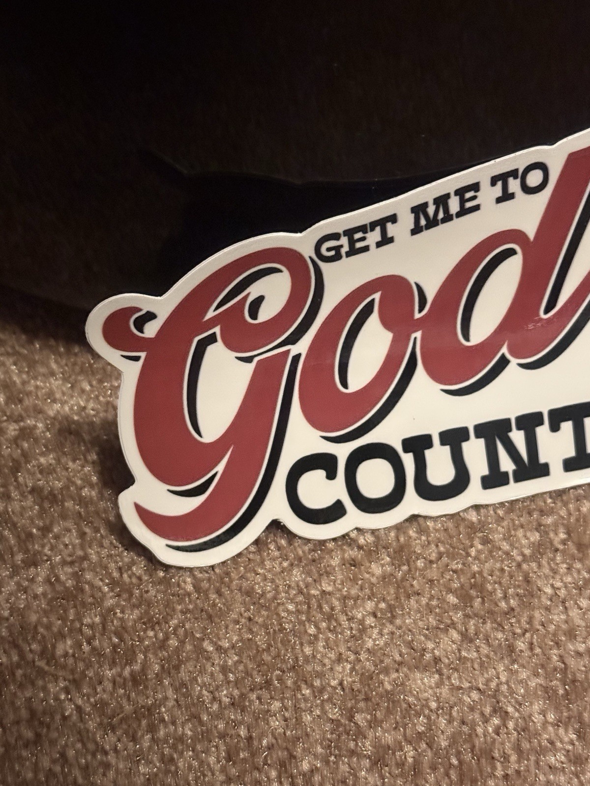 Get Me to God’s Country Morgan Wallen Vinyl Die Cut Sticker 5” Decal Red Black