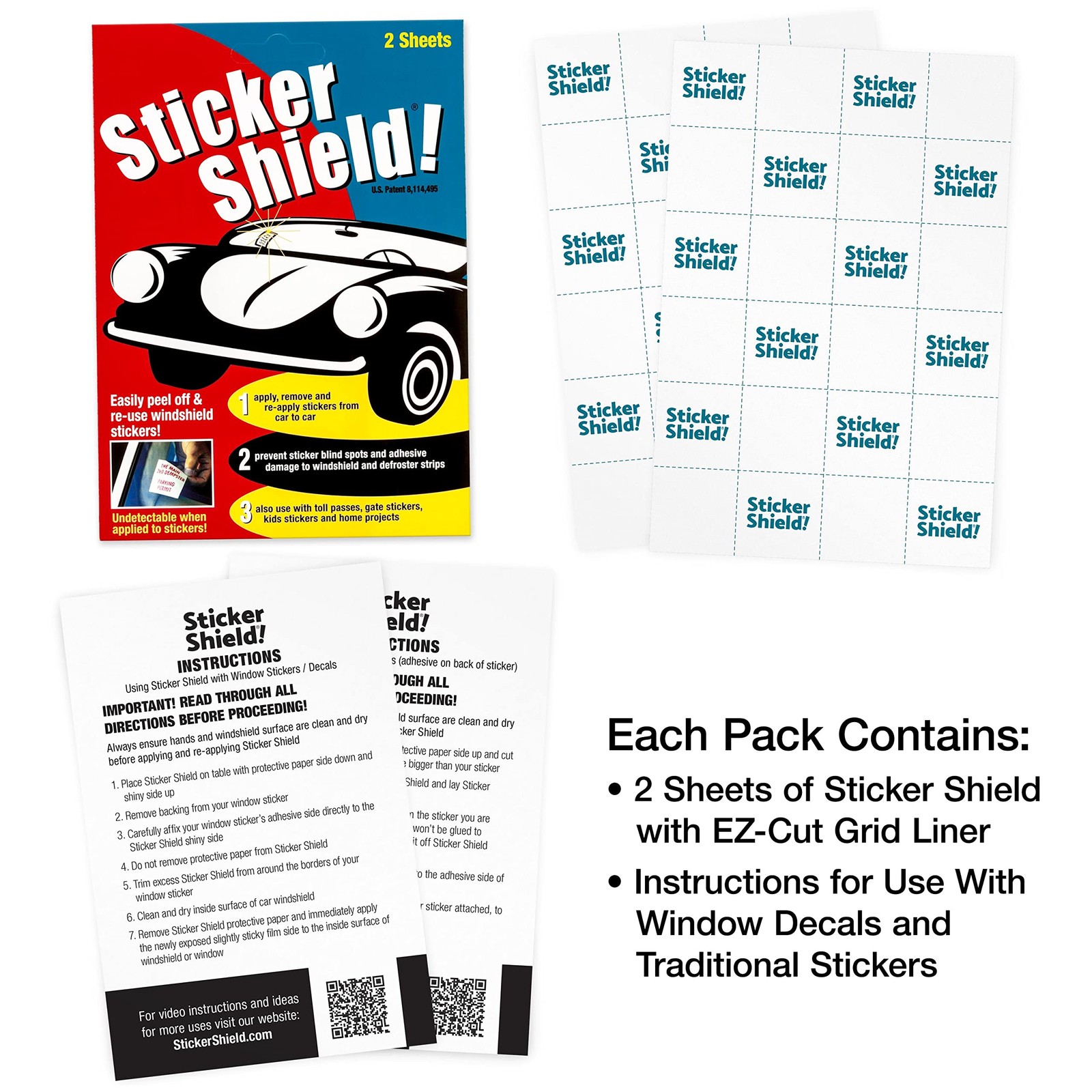 – Windshield Sticker Applicator for Easy Application, Removal and Re-Applicat…