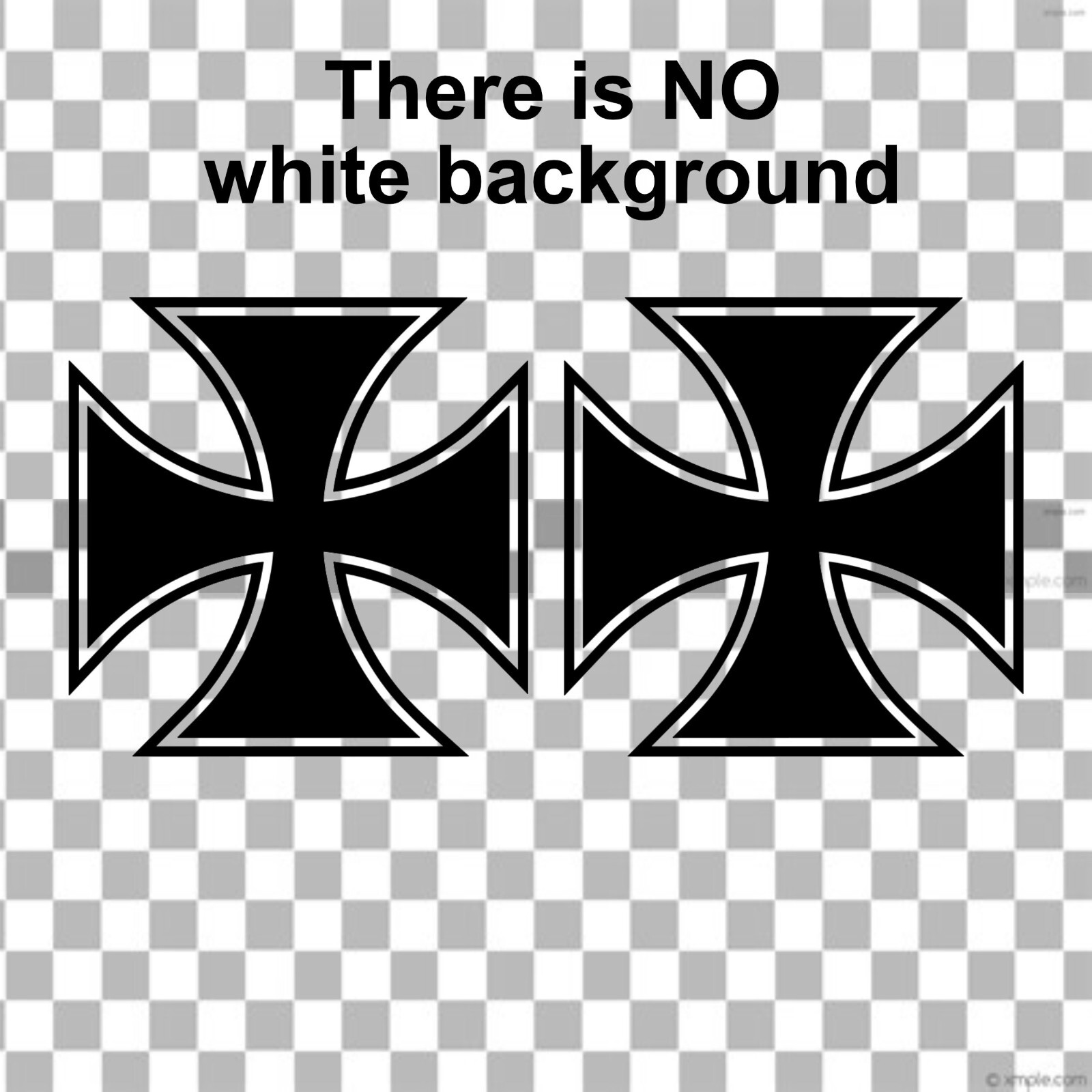 German Maltese Iron Cross Decals – Set of 2 – 11.5″ Tall – Select Color