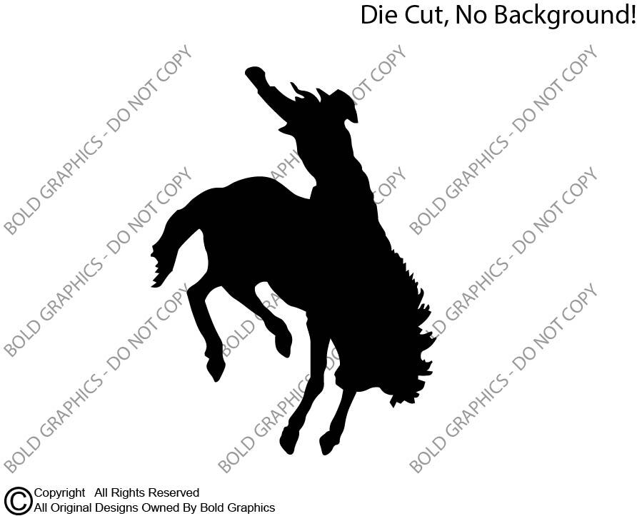 Rodeo Decal Horse Cowboy Bucking Bronco Riding Sticker Western Life Ranch Farm