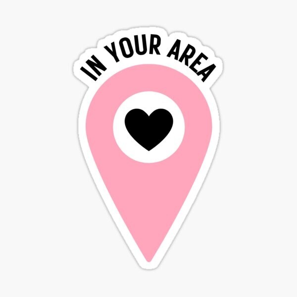 Black Pink Location In Your Area Pinpoint Map Fun Concert Vinyl Decal Sticker