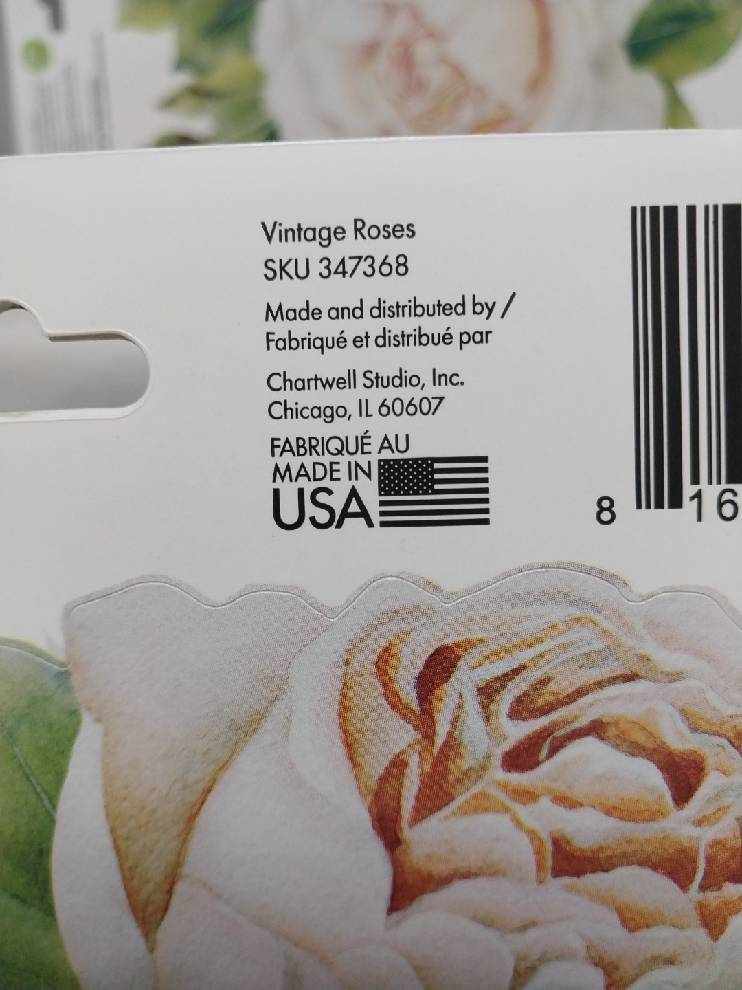 Main Street Wall Creations Wall Decal 4 Floral Rose Jumbo Stickers White Green