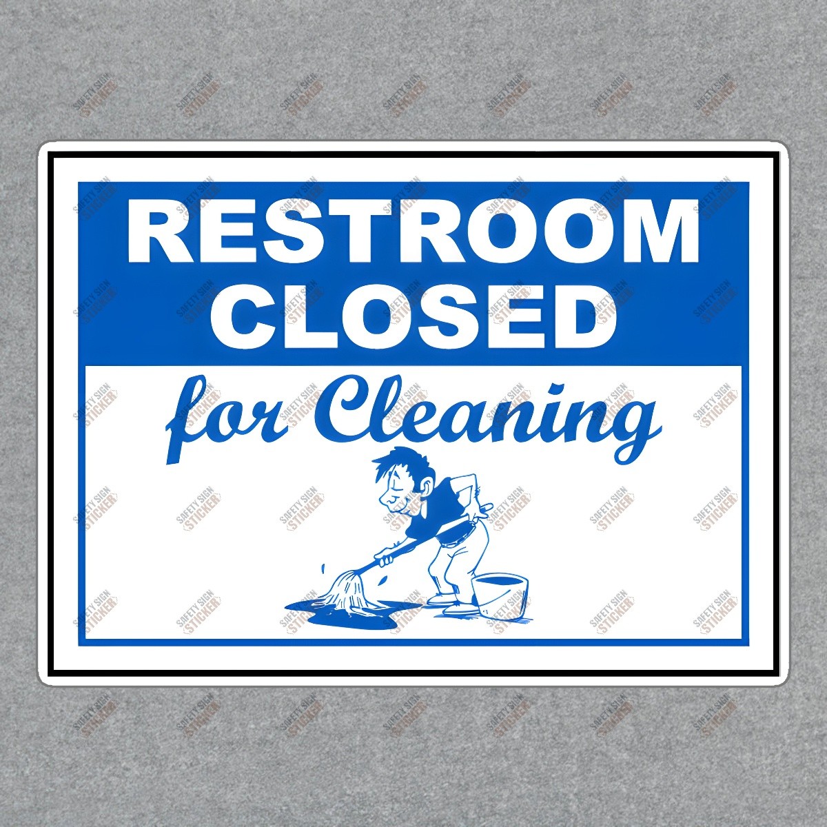 Restroom Closed for Cleaning Safety Sign OSHA Compliance Notice for #921634