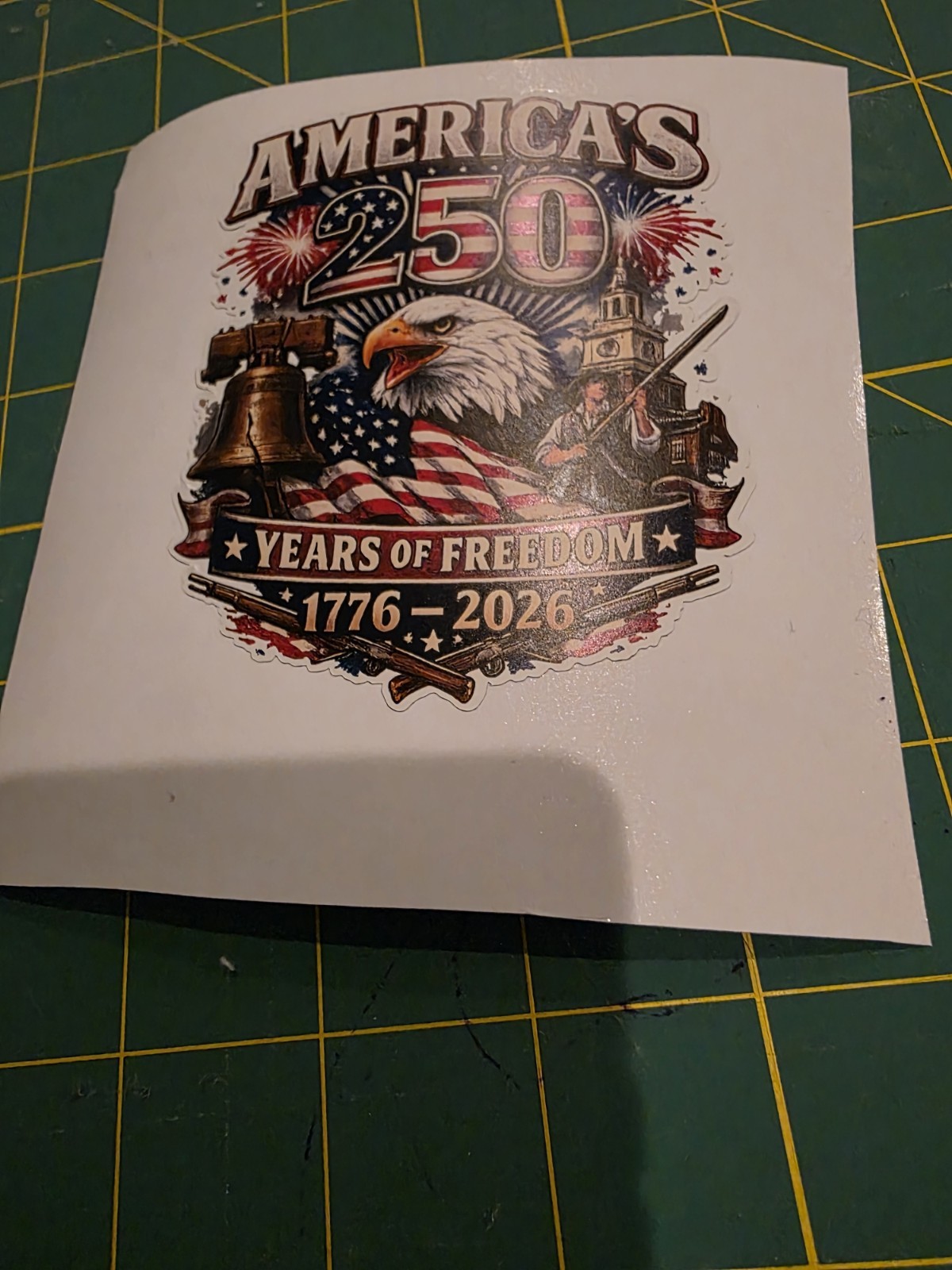 America 250 Adhesive Sticker | 1776–2026 Patriotic Decal | America’s 250 Years