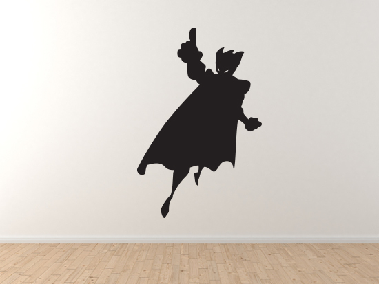 Comic Book Style – Super Hero Silhouette Power Version 3 – Vinyl Wall Decal