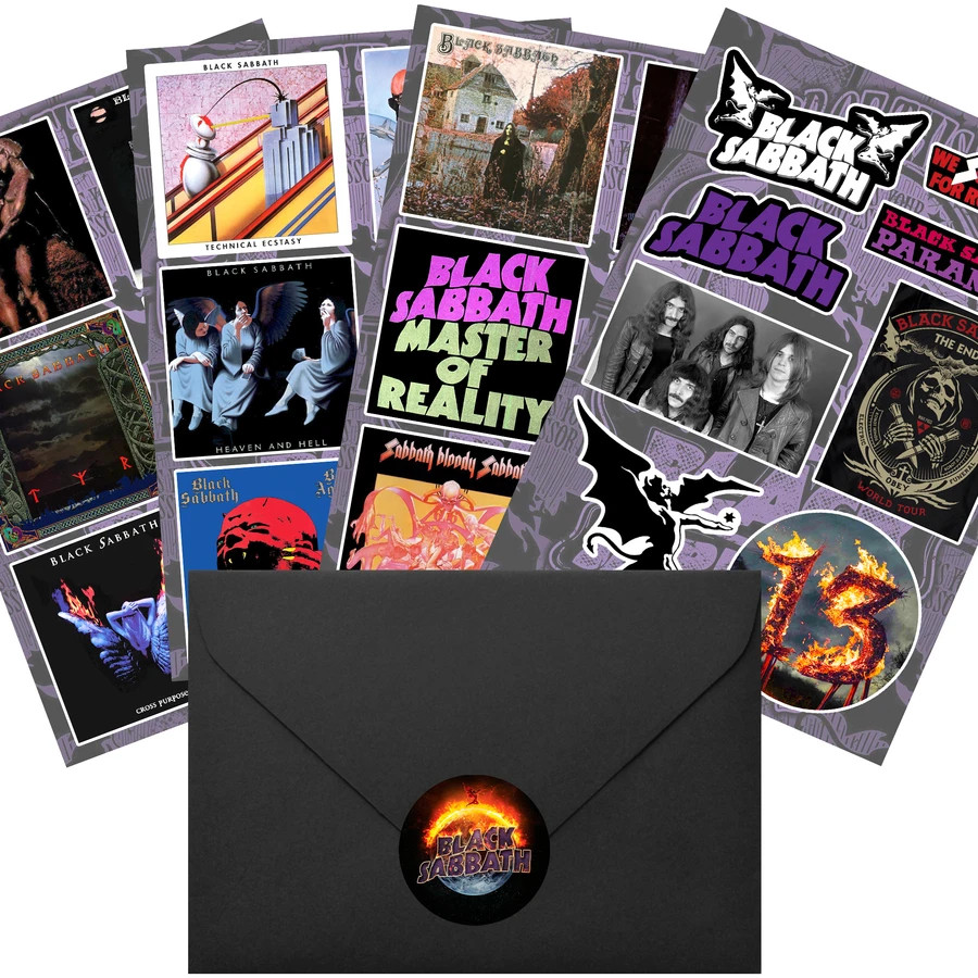 Black Sabbath Albums Sticker Pack Heaven & Hell Blood Sabbath Vol 4 Paranoid