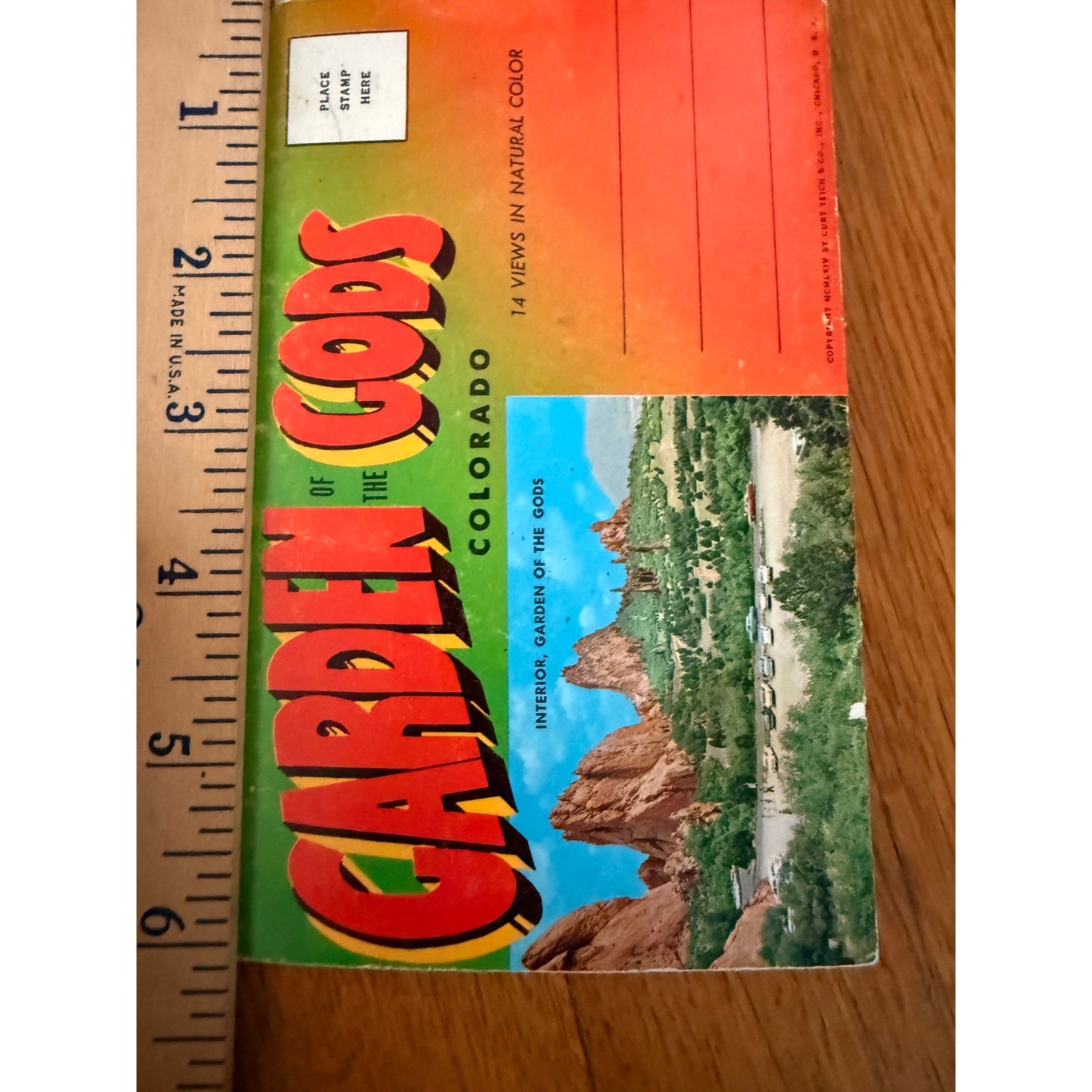 Vintage 1954 Garden of the Gods Colorado Postcard Folder 14 Views MCM