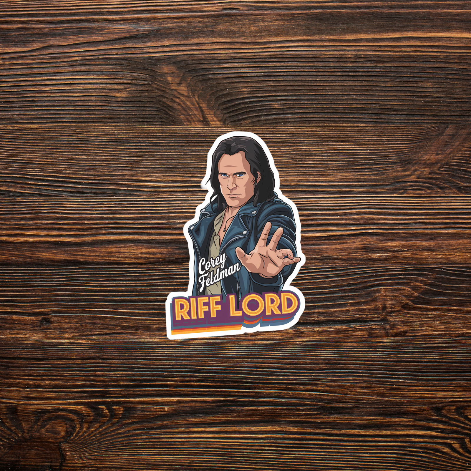 Corey Feldman as Riff Lord Retro 80s Sticker – The Lost Boys Tribute Art #2688