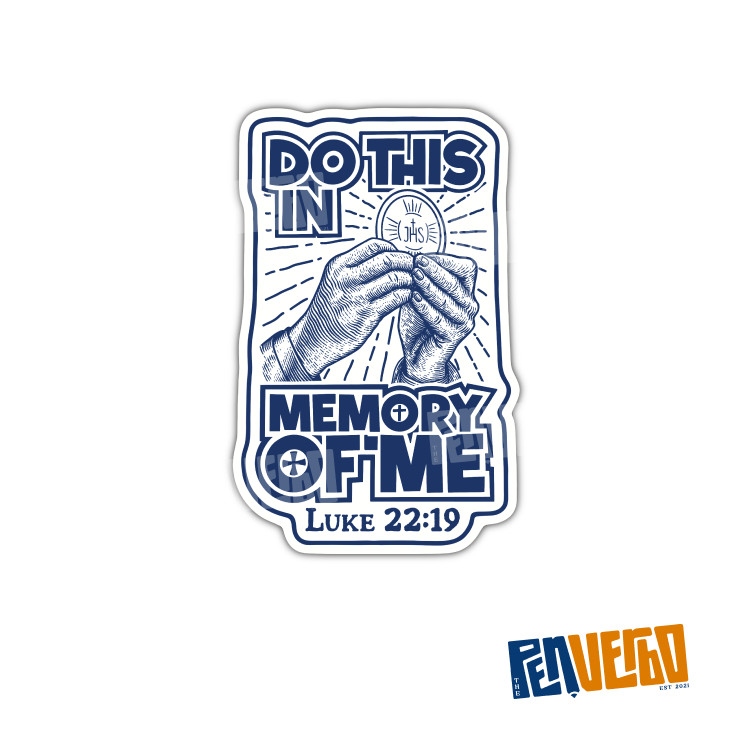 Do This In Memory Of Me Sticker 2pcs | Luke 22:19 | Bible Religious Gift | BV294