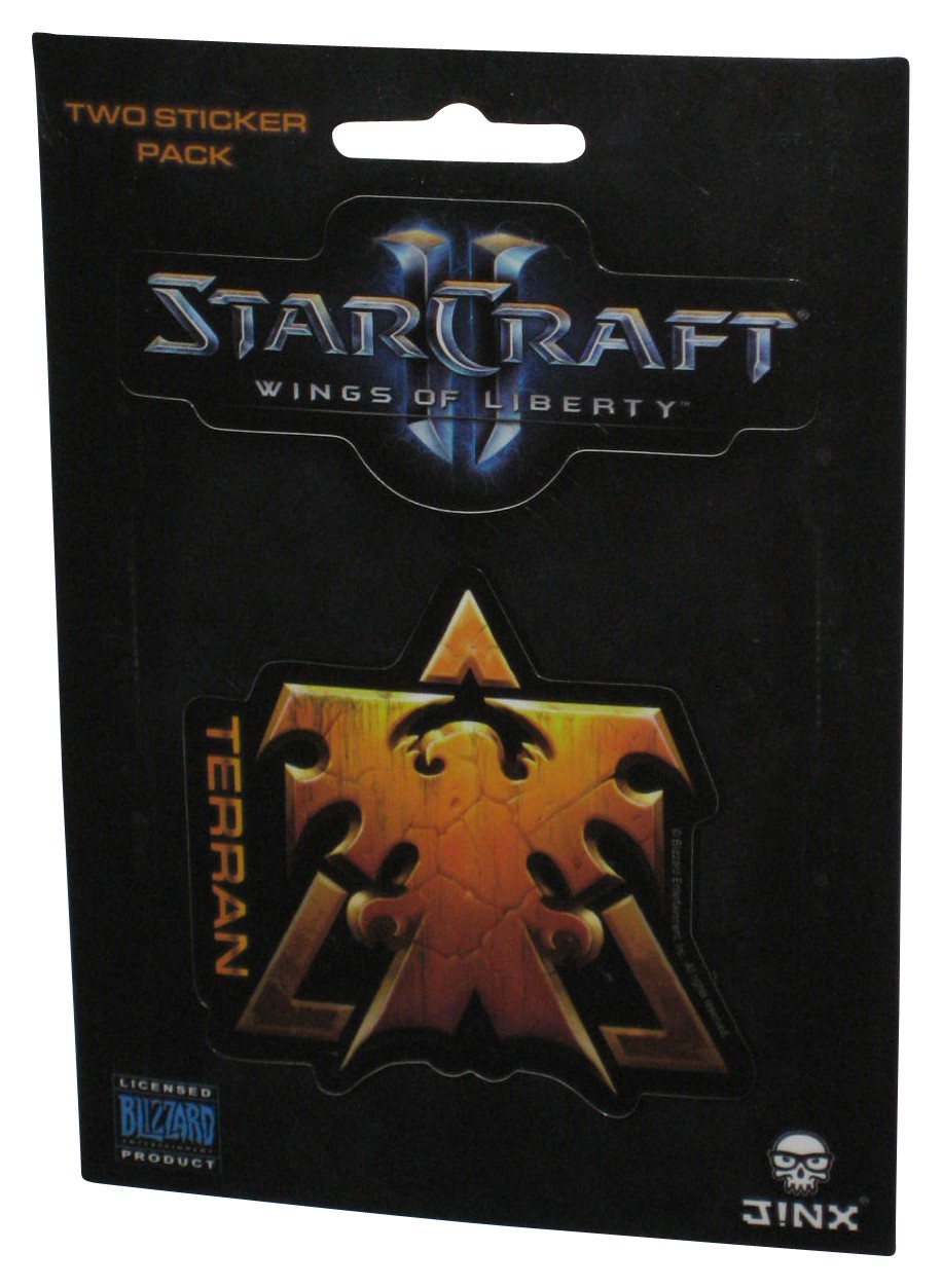 Starcraft II Wings of Liberty Logo & Terran Symbol Jinx Sticker Sheet