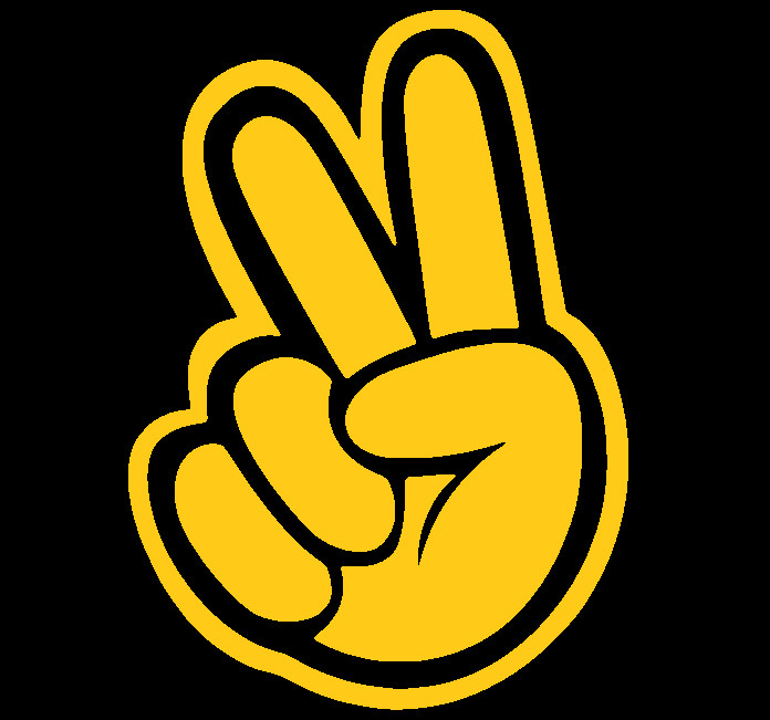 PEACE SIGN HAND, Decal Stickers for Cars, Windows, Laptops, Tablets.