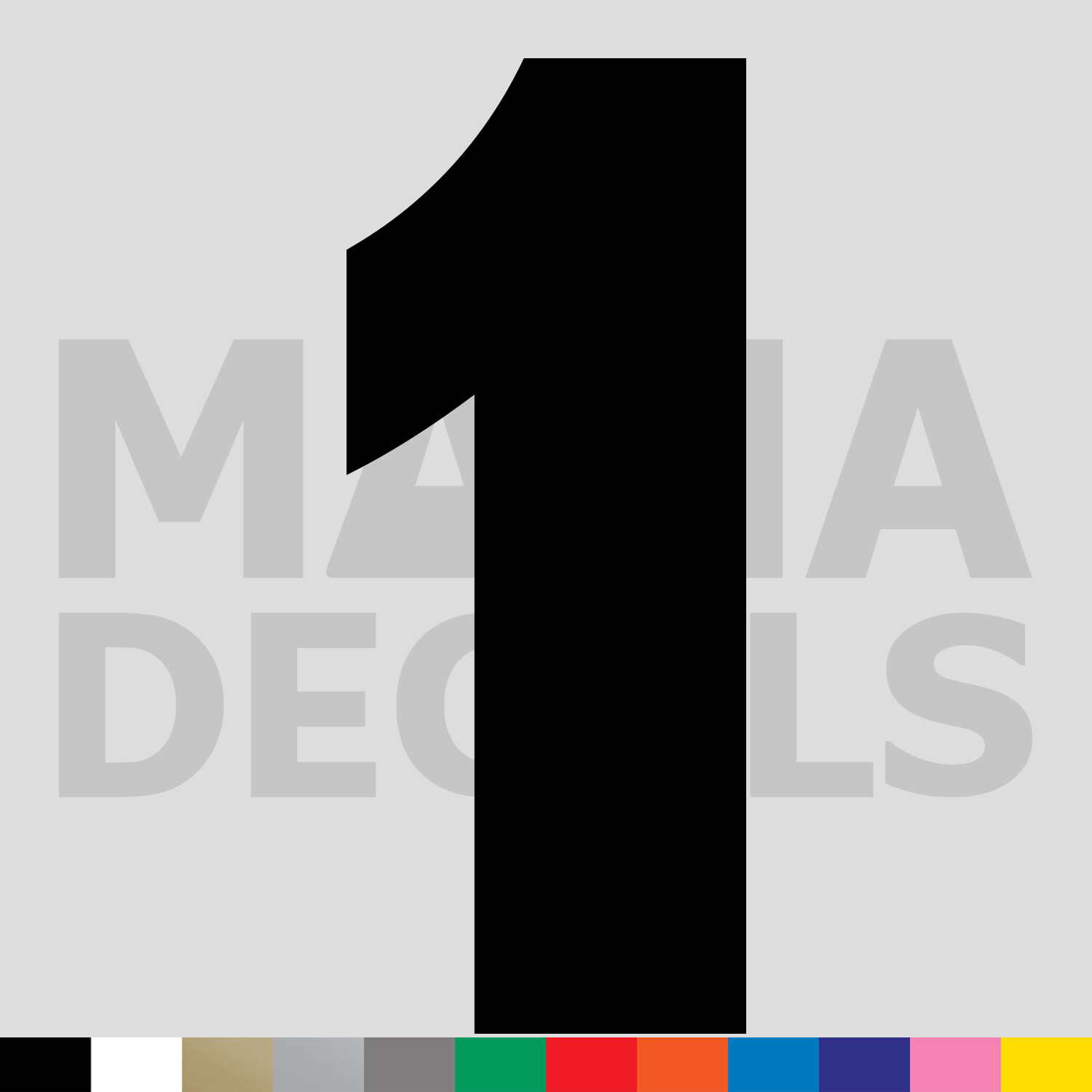 Number One 1 Vinyl Die Cut Decal Sticker – Bold