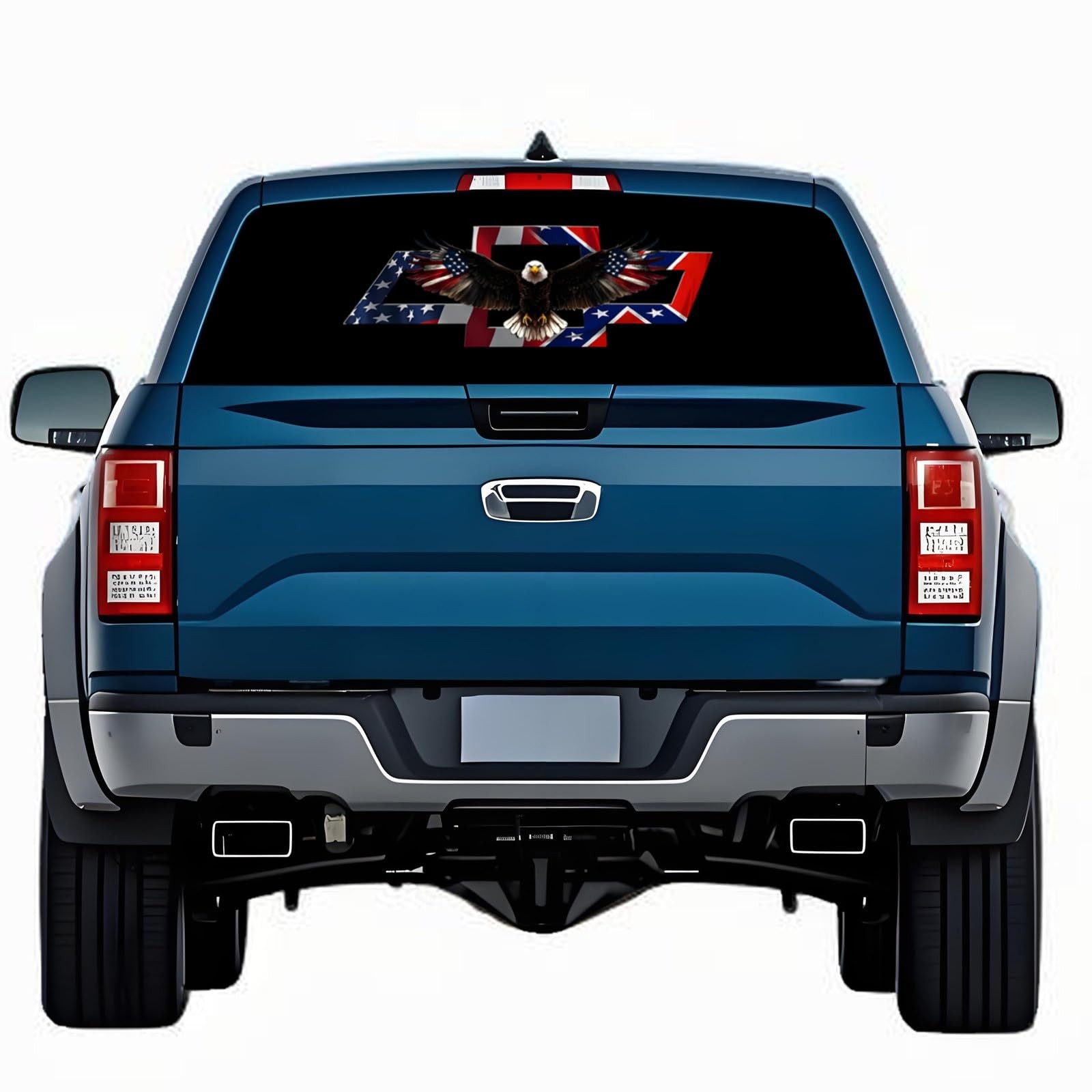 Rear Window Decals for Trucks – 65×17.3 in Back Window American Flag Decals F…