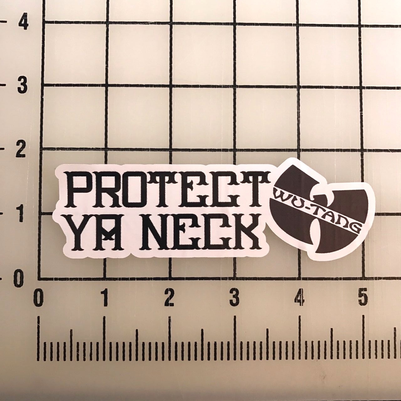 Wu Tang Clan Protect Ya Neck 5″ Wide Vinyl Decal Sticker BOGO