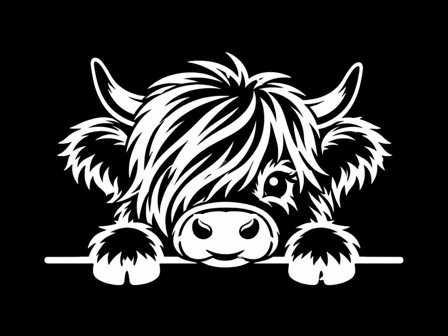 Highland Cow Car Window Decal | Cute Vinyl Sticker for Car, Truck, SUV