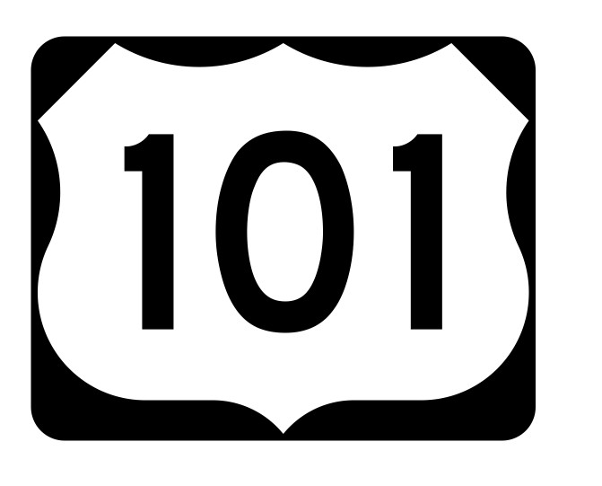 US Route 101 Sticker R1957 Highway Sign Road Sign